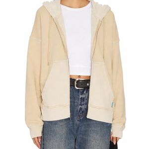 Cotton Citizen Oversized Brooklyn Zip Up Oversized Hoodie in Cappuccino